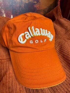 Callaway Orange Baseball Cap with White Embroidered Logo